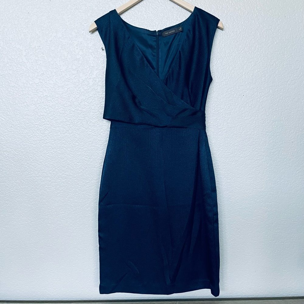 The Limited Navy Blue Shimmer Sexy Cocktail Formal Dress 2